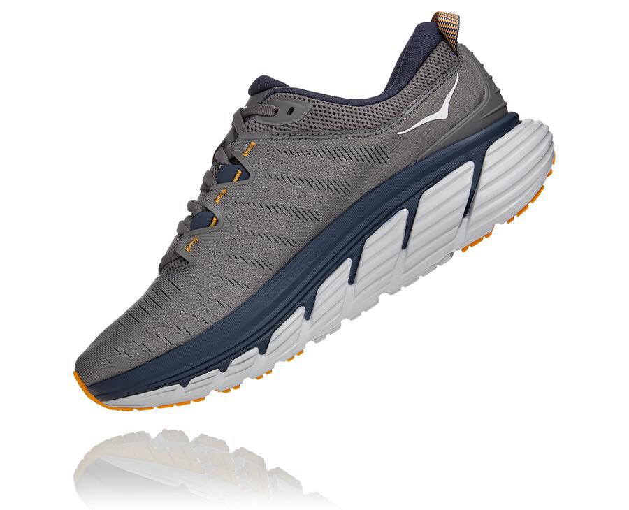 Hoka One One Running Shoes Mens Grey - Gaviota 3 - 09756TXZQ